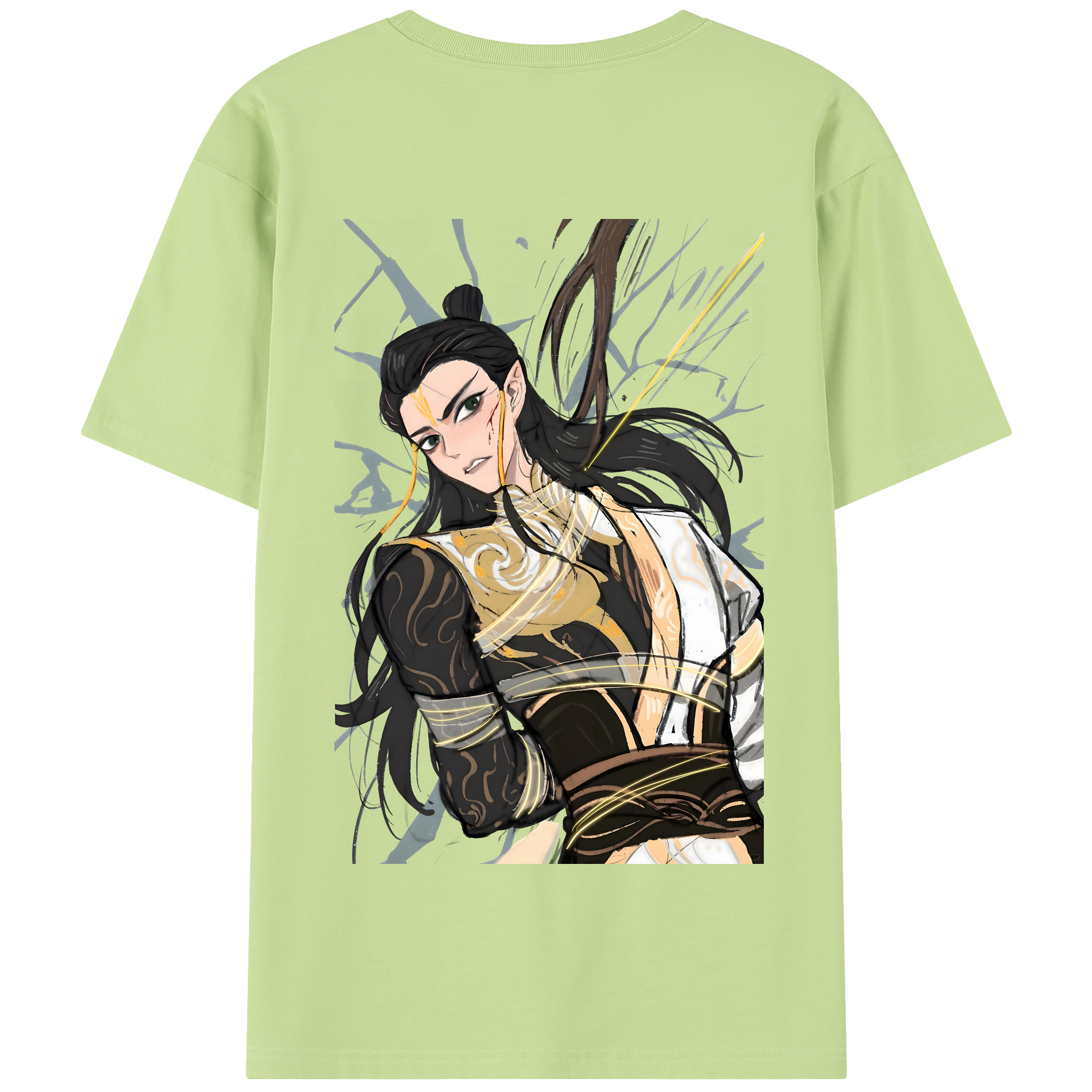 （画像用） Ne Zha 2 ナタ 魔童の大暴れ 綿100％半袖Tシャツ（背面プリント）